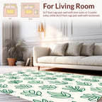 Green Leaf Pattern Design Rug