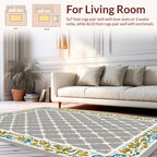 Ornate Floral Lattice Patterned Rug