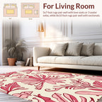Floral Nouveau Pink Pattern Rug