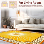 Radiant Sunburst Ornate Border Rug