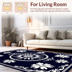 Ornate Floral Bordered Art Rug