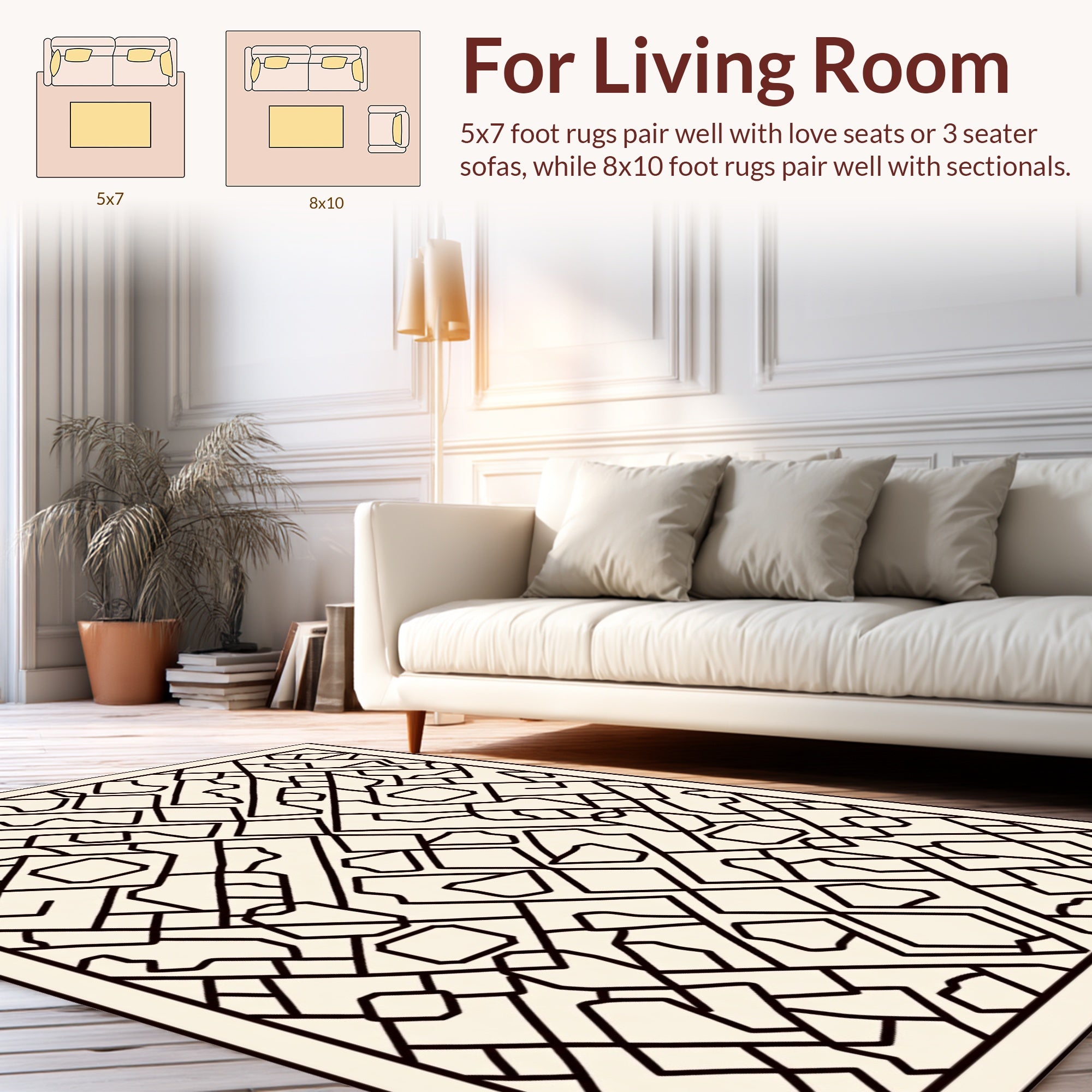 Abstract Geometric Pattern Design Rug