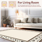 Ornate Swirl Floral Ornament Pattern Rug