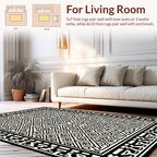 Bold Maze Patterned Accent Rug