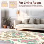 Art Nouveau Floral Medallion Pattern Rug