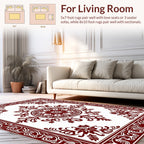 Elegant Floral Medallion Border Rug