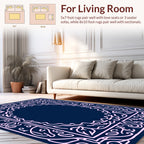 Ornate Pink Scrollwork Outline Design Rug