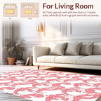 Abstract Pink Faces Pattern Design Rug