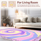 Pastel Swirl Abstract Pattern Rug