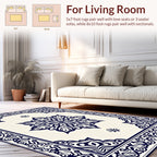 Intricate Floral Mandala Border Design Rug