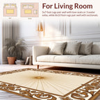 Ornate Sunburst Floral Frame Rug