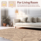 Elegant Faded Leaf Vine Pattern Rug