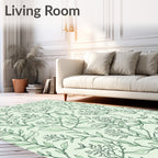 Delicate Botanical Vine Pattern Rug