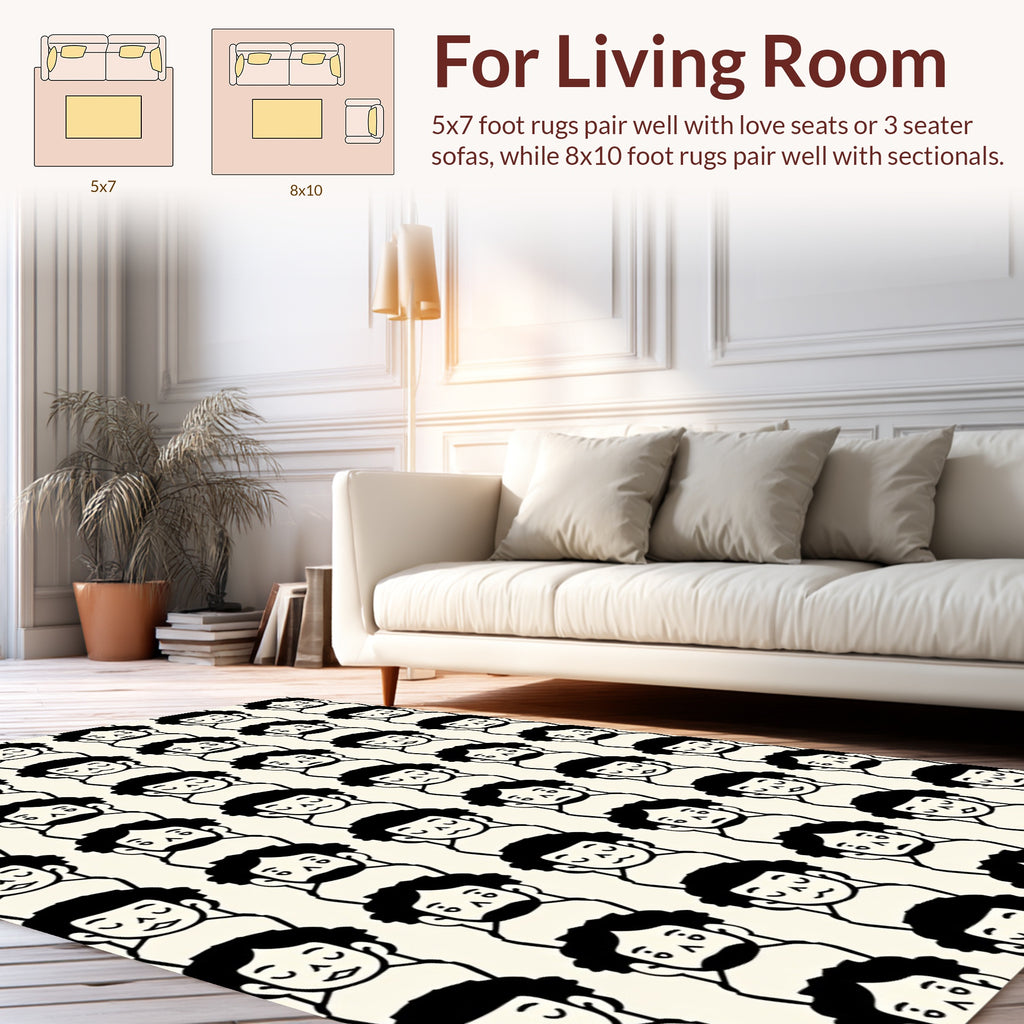 Minimalist Figure Pattern Rug