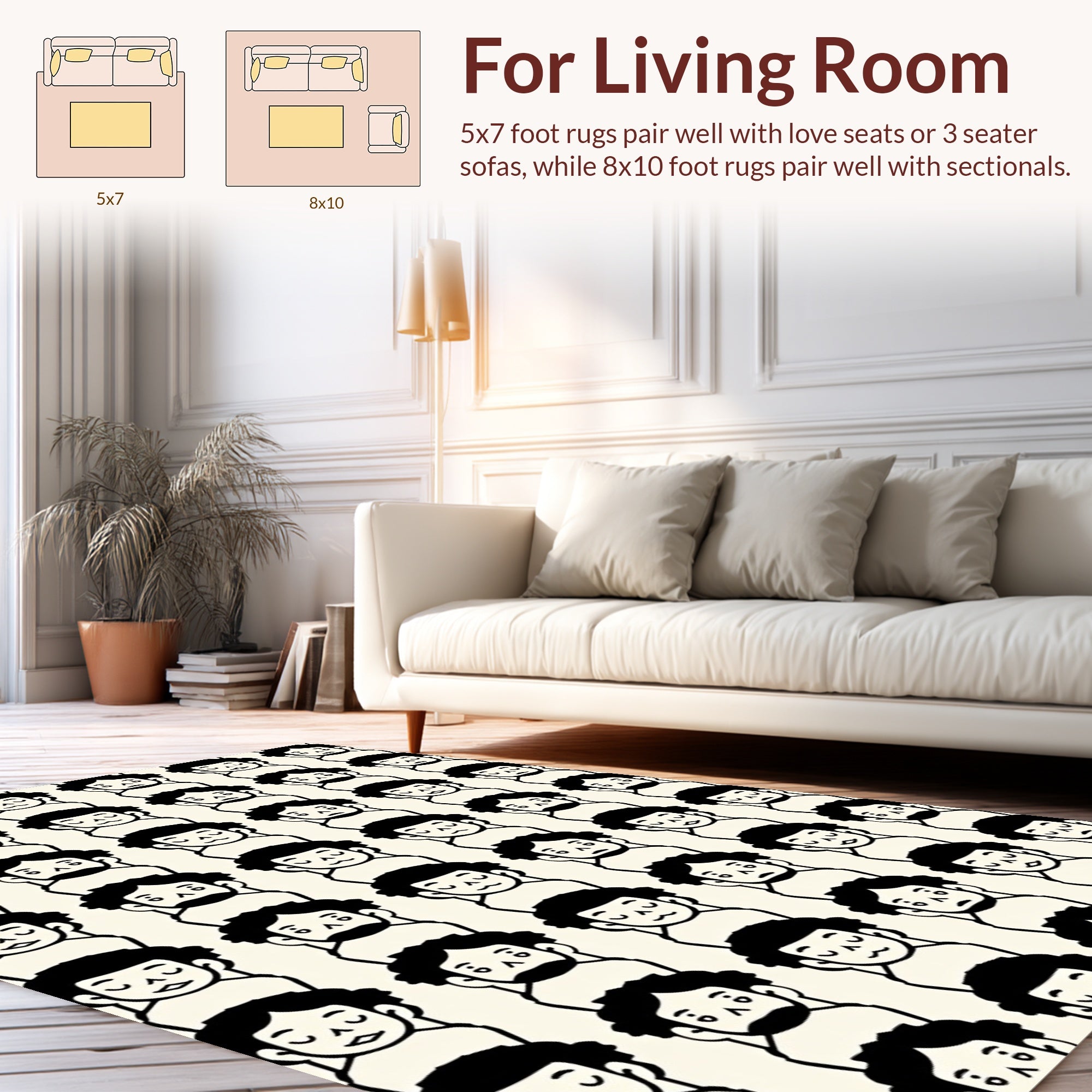 Minimalist Figure Pattern Rug