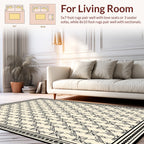 Art Deco Line Art Geometric Pattern Rug