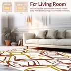 Flowing Swirls Warm Tones Pattern Rug
