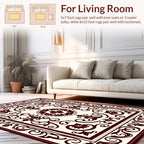 Intricate Floral Medallion Ornamental Border Rug