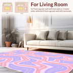 Pastel Swirl Wave Pattern Rug