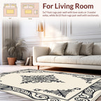 Ornate Floral And Scrollwork Pattern Rug