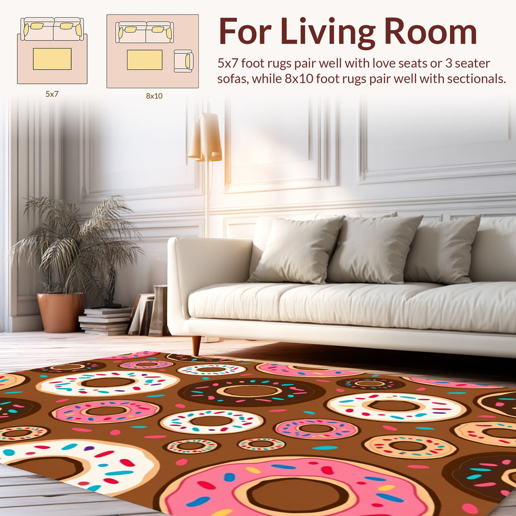 Donut Sprinkle Delight Pattern Rug