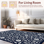 Classic Floral Vine Dot Pattern Rug