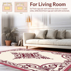 Ornate Damask Vine Pattern Rug