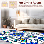 Intricate Floral Inspired Geometric Pattern Rug