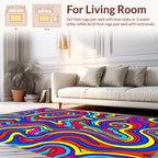 Vibrant Swirl Pattern Vibrant Rug