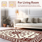 Floral Starburst Geometric Border Rug