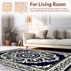 Classic Mandala Floral Ivory Design Rug