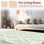 Delicate Leafy Branch Pattern Rug