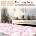 Abstract Pink Whimsical Flow Rug