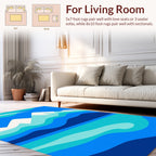 Abstract Mountain and Water Landscape Rug