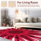Radiant Sunburst Floral Pattern Rug