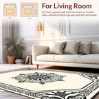 Classic Mandala Bordered Floral Design Rug