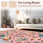 Whimsical Butterflies and Botanical Vines Design Rug