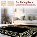 Art Deco Style Geometric Frame Rug