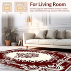 Elaborate Floral Crest Design Rug