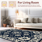 Classic Floral Border With Garden Design Rug