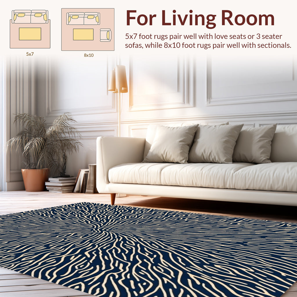 Abstract Branching Organic Pattern Rug