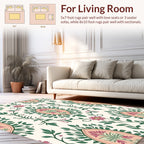 Pastel Floral Crest Pattern Rug