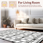 Minimalist Geometric Grid Pattern Rug
