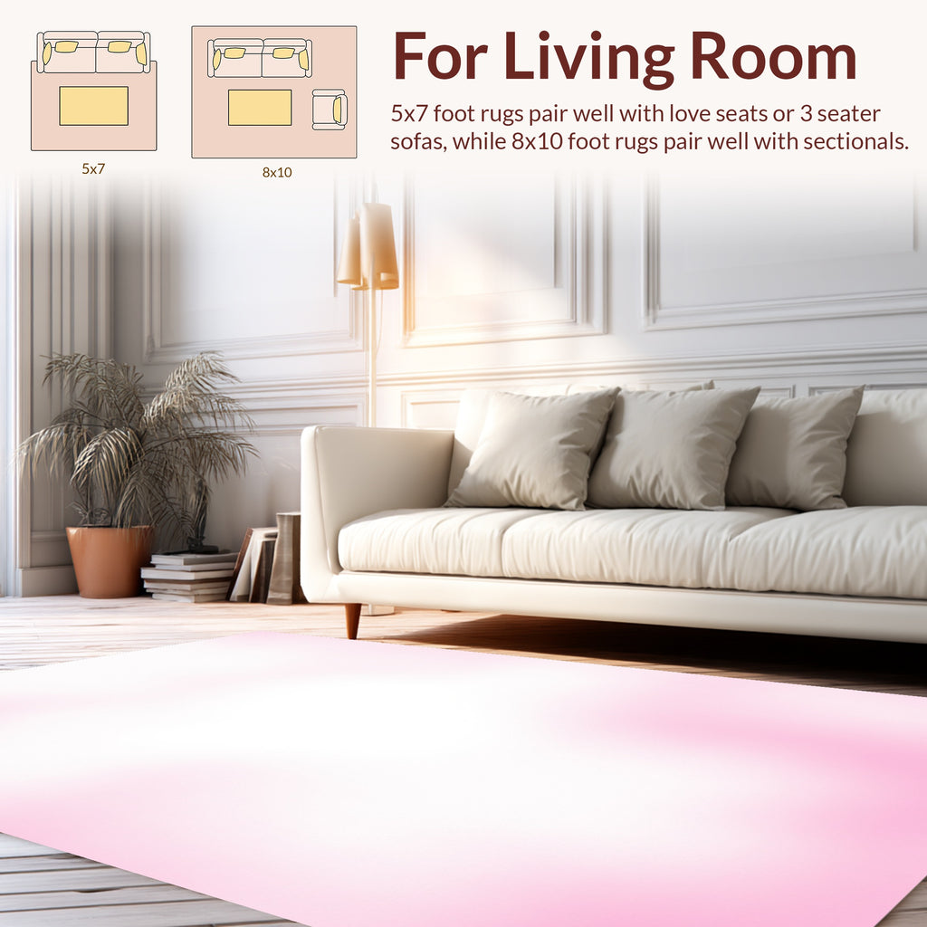 Soft Pink Watercolor Swirl Rug