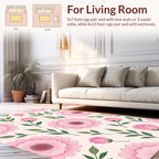 Pink Flower Petal Pattern Design Rug