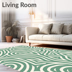 Abstract Curving Lines Pattern Rug