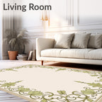 Exquisite Vine Scroll Border Design Rug
