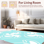 Breezy White Cloud Pastel Pattern Rug