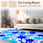Blue Splash Pattern Design Rug