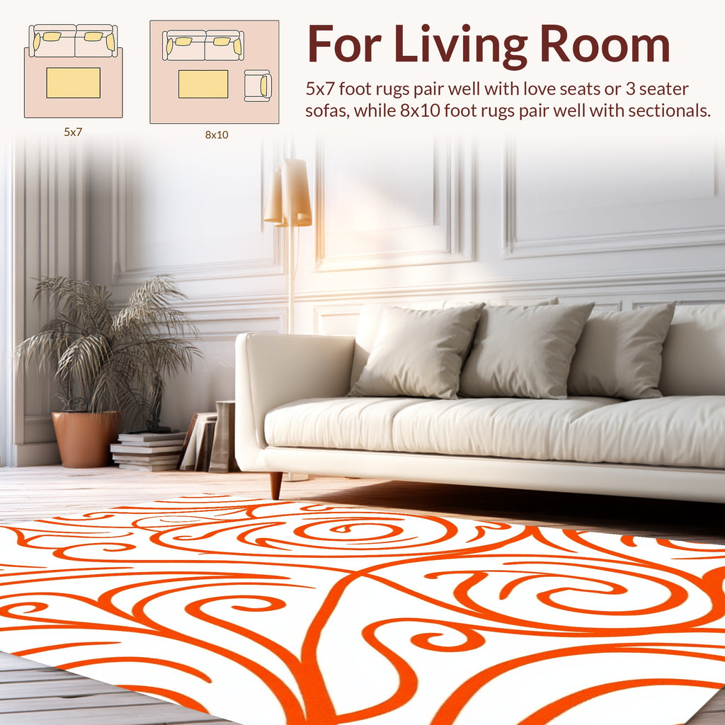 Dynamic Swirl Pattern Textile Rug
